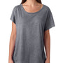 Next Level Womens Dolman Jersey Short Sleeve Scoop Neck T-Shirt - Heather Grey