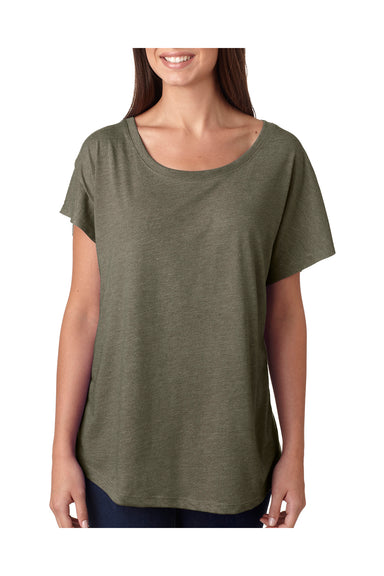 Next Level 6760 Womens Dolman Jersey Short Sleeve Scoop Neck T-Shirt Venetian Grey Front