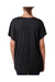 Next Level 6760 Womens Dolman Jersey Short Sleeve Scoop Neck T-Shirt Black Back