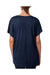 Next Level 6760 Womens Dolman Jersey Short Sleeve Scoop Neck T-Shirt Navy Blue Back