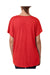 Next Level 6760 Womens Dolman Jersey Short Sleeve Scoop Neck T-Shirt Red Back