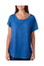 Next Level 6760 Womens Dolman Jersey Short Sleeve Scoop Neck T-Shirt Royal Blue Front