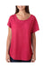 Next Level 6760 Womens Dolman Jersey Short Sleeve Scoop Neck T-Shirt Shocking Pink Front