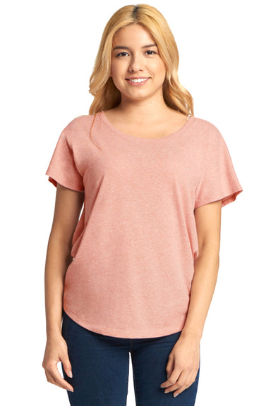 Next Level 6760 Womens Dolman Jersey Short Sleeve Scoop Neck T-Shirt Desert Pink Front
