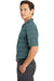 Nike 677786 Mens Dri-Fit Moisture Wicking Short Sleeve Polo Shirt Teal Green/Anthracite Grey Side