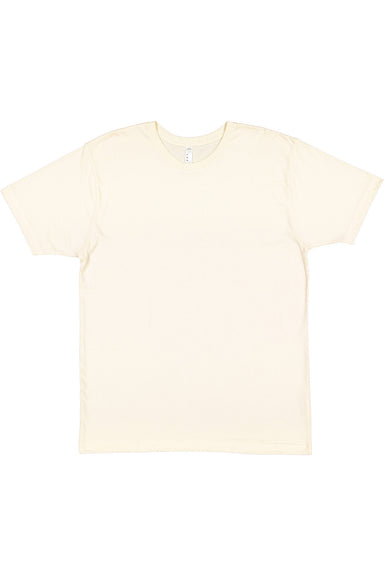 LAT 6901 Mens Fine Jersey Short Sleeve Crewneck T-Shirt Natural Flat Front