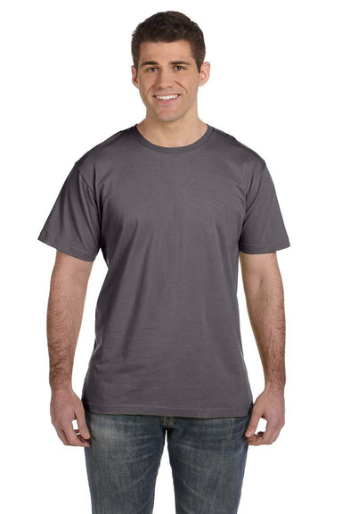 LAT 6901 Mens Fine Jersey Short Sleeve Crewneck T-Shirt Charcoal Grey Front