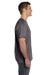 LAT 6901 Mens Fine Jersey Short Sleeve Crewneck T-Shirt Charcoal Grey Side