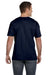 LAT 6901 Mens Fine Jersey Short Sleeve Crewneck T-Shirt Navy Blue Back
