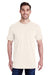 LAT 6901 Fine Jersey Short Sleeve Crewneck T-Shirt Heather Natural Front