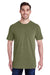 LAT 6901 Fine Jersey Short Sleeve Crewneck T-Shirt Military Green Front