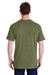 LAT 6901 Fine Jersey Short Sleeve Crewneck T-Shirt Military Green Back