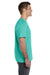 LAT 6901 Mens Fine Jersey Short Sleeve Crewneck T-Shirt Caribbean Blue Side