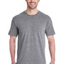 LAT Mens Fine Jersey Short Sleeve Crewneck T-Shirt - Heather Granite Grey
