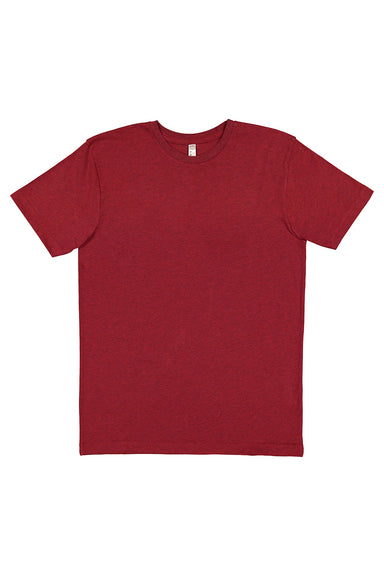 LAT 6901 Mens Fine Jersey Short Sleeve Crewneck T-Shirt Cardinal Red Blackout Flat Front