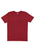 LAT 6901 Mens Fine Jersey Short Sleeve Crewneck T-Shirt Cardinal Red Blackout Flat Front