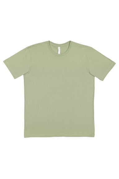 LAT 6901 Mens Fine Jersey Short Sleeve Crewneck T-Shirt Sage Green Flat Front
