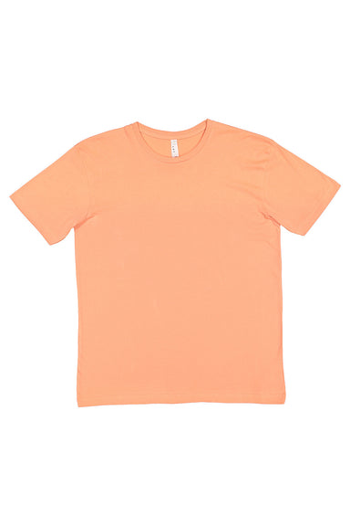 LAT 6901 Mens Fine Jersey Short Sleeve Crewneck T-Shirt Sunset Flat Front