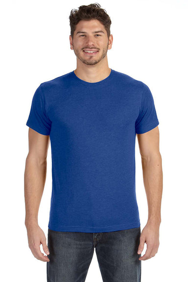 LAT 6905 Mens Fine Jersey Short Sleeve Crewneck T-Shirt Royal Blue Front