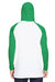 LAT 6917 Mens Fine Jersey Hooded Sweatshirt White/Green Back