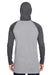 LAT 6917 Mens Fine Jersey Hooded Sweatshirt Heather Dark Grey/Smoke Grey Back