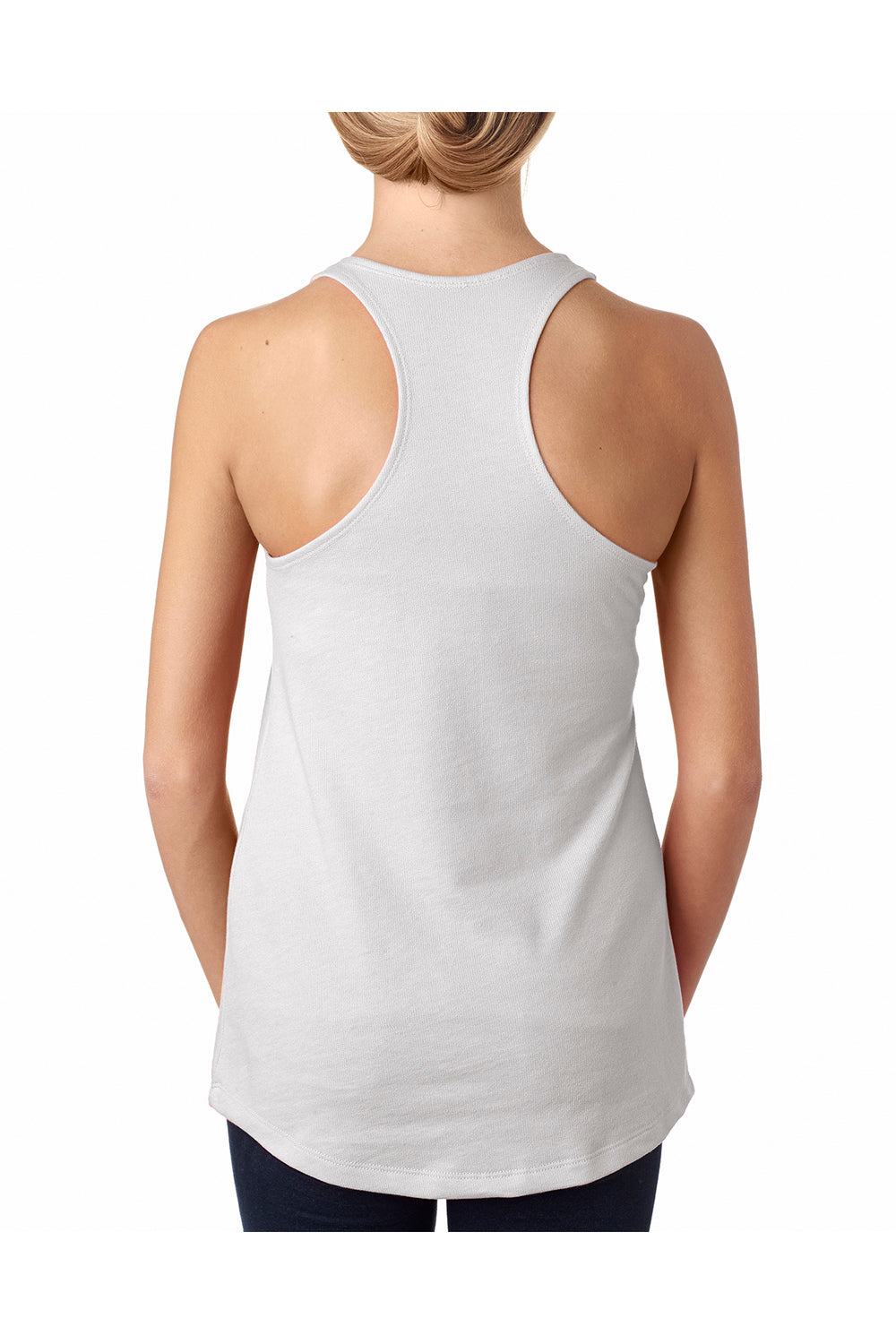 Next Level 6933 Womens French Terry Tank Top White Back