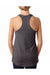 Next Level 6933 Womens French Terry Tank Top Dark Grey Back