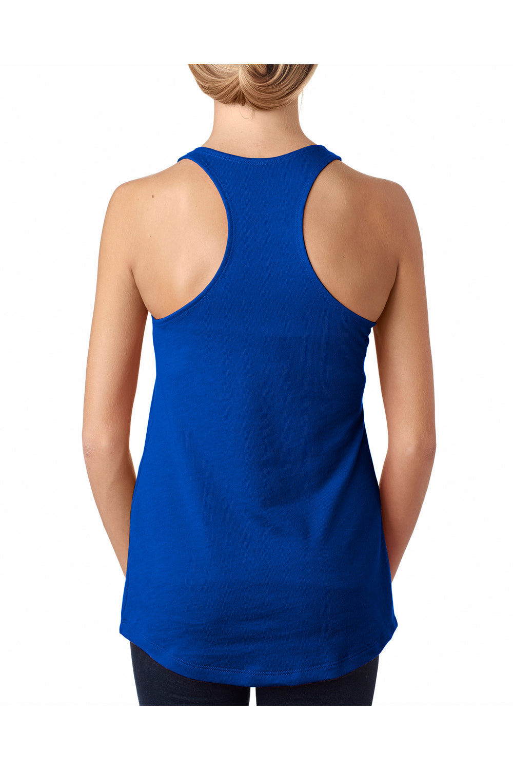 Next Level 6933 Womens French Terry Tank Top Royal Blue Back
