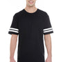 LAT Mens Fine Jersey Short Sleeve Crewneck T-Shirt - Black/White