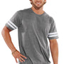 LAT Mens Fine Jersey Short Sleeve Crewneck T-Shirt - Vintage Heather Grey/White
