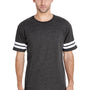 LAT Mens Fine Jersey Short Sleeve Crewneck T-Shirt - Vintage Smoke Grey/White