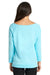 Next Level 6951 French Terry 3/4 Sleeve Wide Neck T-Shirt Cancun Blue Back