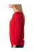 Next Level 6951 Womens French Terry 3/4 Sleeve Wide Neck T-Shirt Red Side