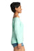 Next Level 6951 French Terry 3/4 Sleeve Wide Neck T-Shirt Mint Green Side