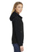 Port Authority L335 Womens Core Wind & Water Resistant Full Zip Hooded Jacket Black Side