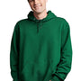 Russell Athletic Mens Dri-Power Moisture Wicking Hooded Sweatshirt Hoodie - Dark Green