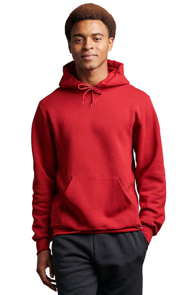 Russell Athletic 695HBM Mens Dri-Power Hooded Sweatshirt Hoodie Cardinal Red Front