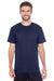 LAT 6980 Mens Premium Jersey Short Sleeve Crewneck T-Shirt Navy Blue Front