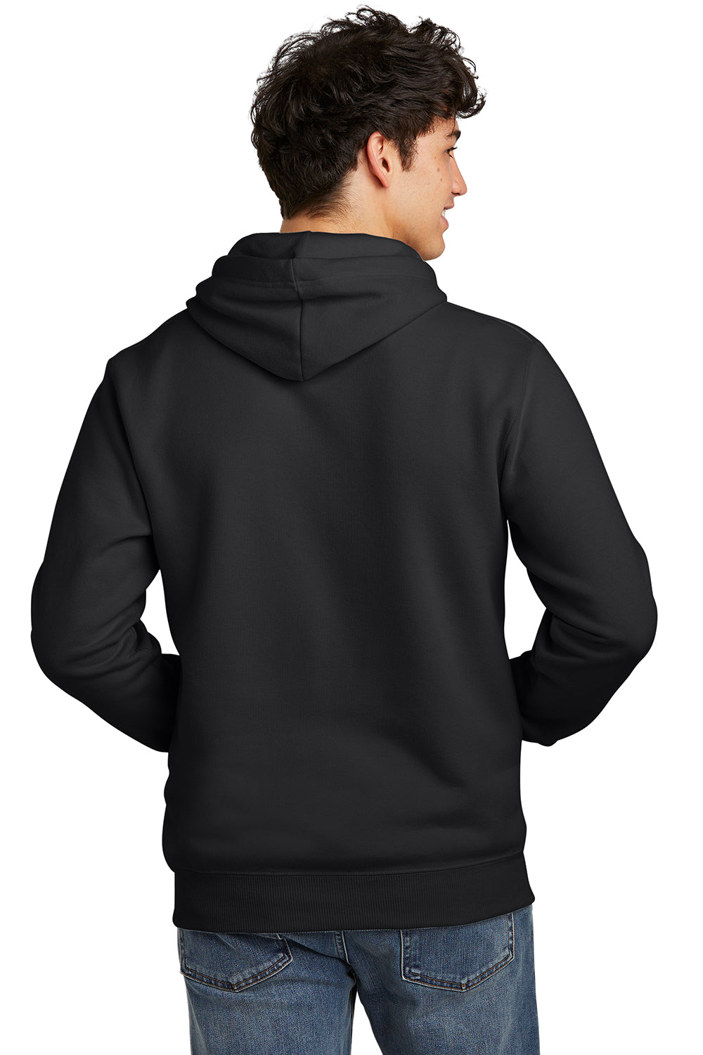 Jerzees 700M Mens Eco Premium Hooded Sweatshirt Hoodie Ink Black Back