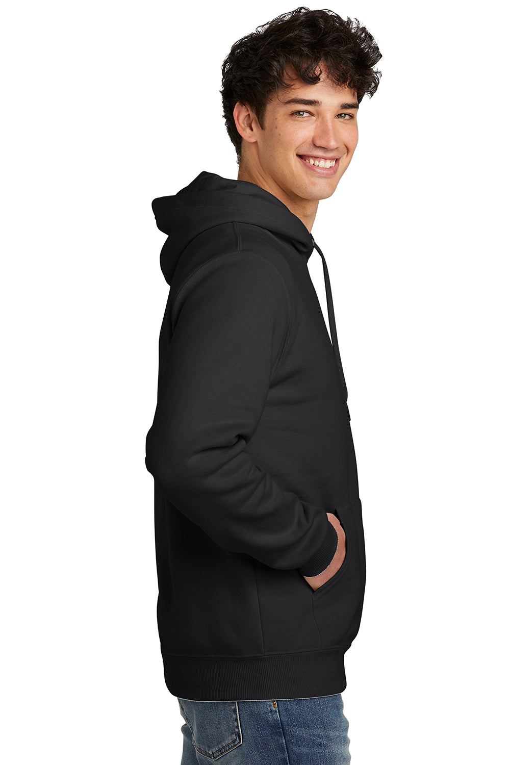 Jerzees 700M Mens Eco Premium Hooded Sweatshirt Hoodie Ink Black Side