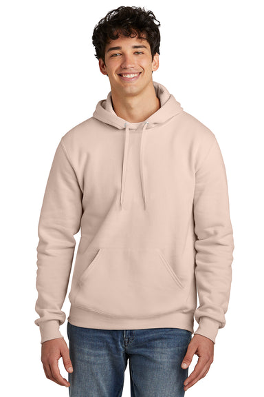 Jerzees 700M Mens Eco Premium Hooded Sweatshirt Hoodie Blush Pink Front