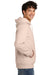 Jerzees 700M Mens Eco Premium Hooded Sweatshirt Hoodie Blush Pink Side