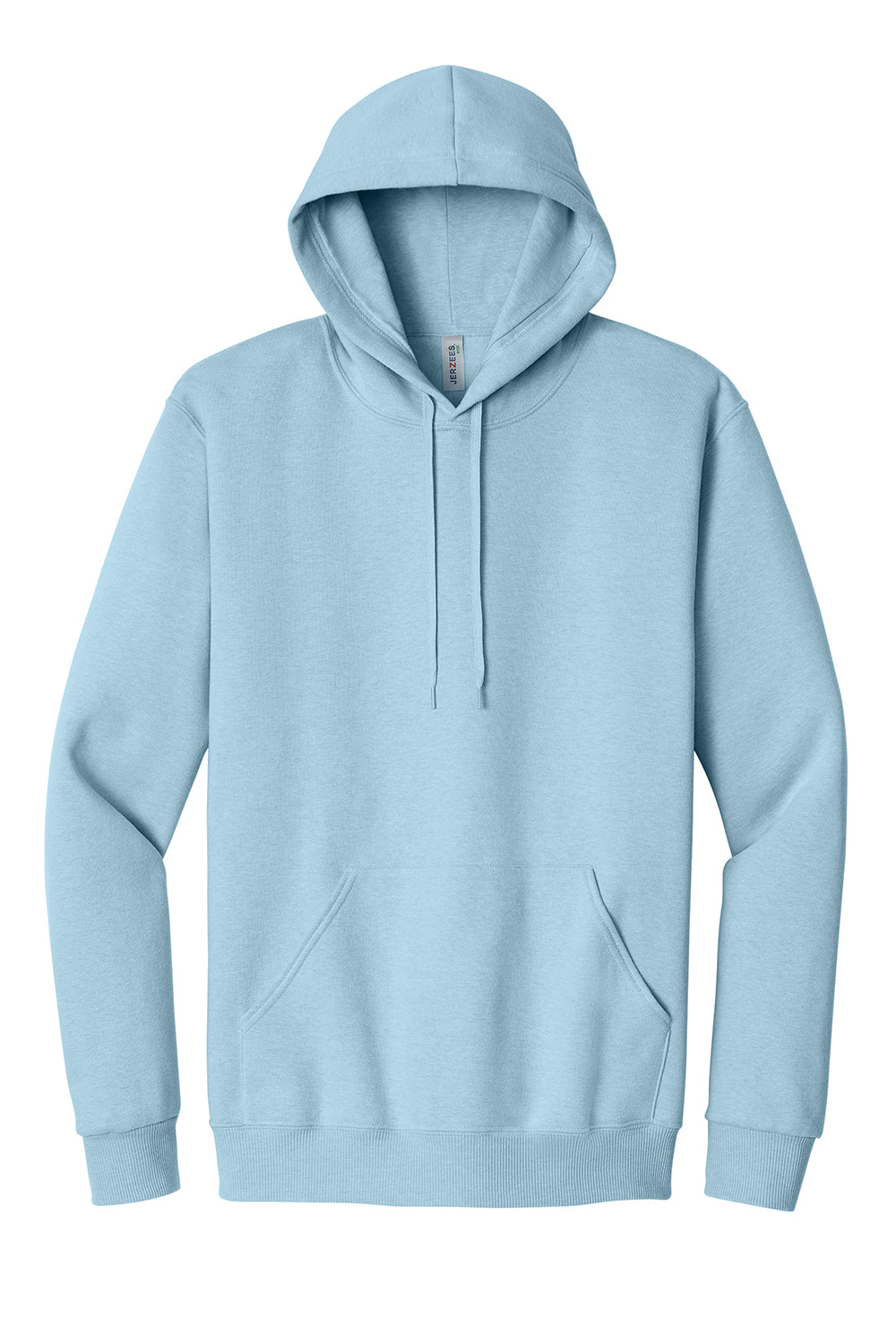 Jerzees 700M Mens Eco Premium Hooded Sweatshirt Hoodie Heather Cloud Blue Flat Front
