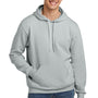 Jerzees Mens Eco Premium Moisture Wicking Hooded Sweatshirt Hoodie - Heather Frost Grey