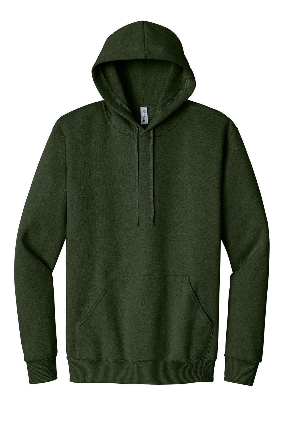 Jerzees 700M Mens Eco Premium Hooded Sweatshirt Hoodie Heather Military Green Flat Front