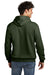 Jerzees 700M Mens Eco Premium Hooded Sweatshirt Hoodie Heather Military Green Back