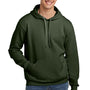 Jerzees Mens Eco Premium Moisture Wicking Hooded Sweatshirt Hoodie - Heather Military Green