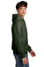 Jerzees 700M Mens Eco Premium Hooded Sweatshirt Hoodie Heather Military Green Side