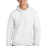 Jerzees Mens Eco Premium Moisture Wicking Hooded Sweatshirt Hoodie - White