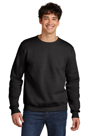 Jerzees 701M Mens Eco Premium Crewneck Sweatshirt Heather Ink Black Front